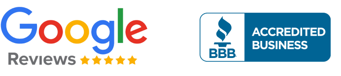 Google Reviews and BBB logo